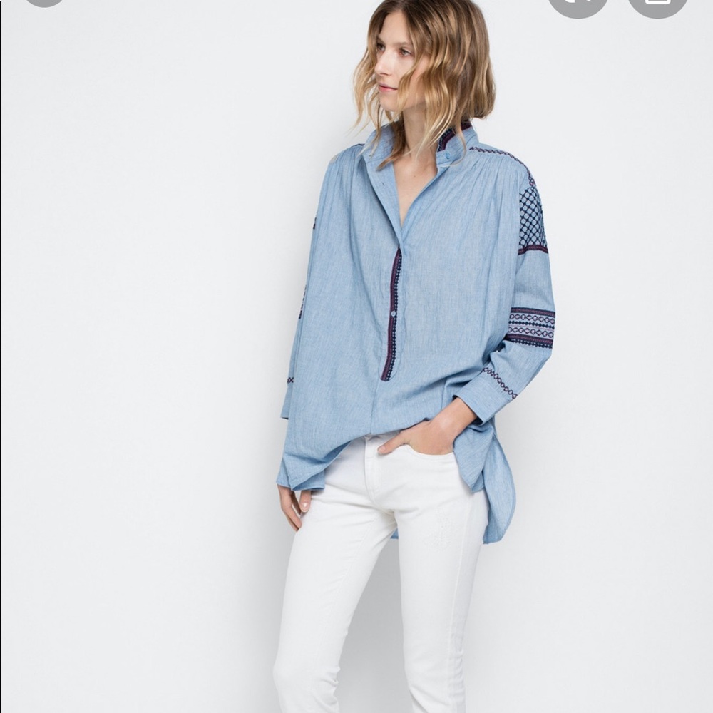 Zadig and voltaire chambray shirts XS